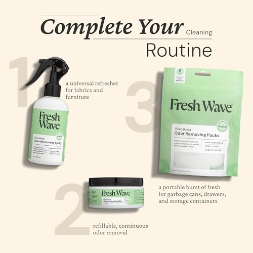 Fresh Wave Iriginal Odor Eliminator Gel 3-Pk 7 oz - Air Freshener for Home | Plant-based essential oils. Lasts 15-30 days per jar. No plug-in needed. Pet-safe, closet and bathroom deoderizer. - size: 7 Fl Oz (Pack of 3)