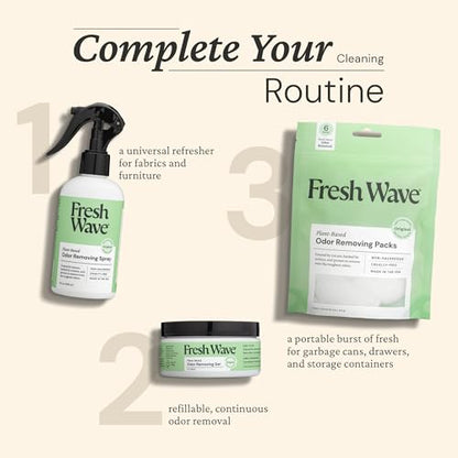 Fresh Wave Iriginal Odor Eliminator Gel 3-Pk 7 oz - Air Freshener for Home | Plant-based essential oils. Lasts 15-30 days per jar. No plug-in needed. Pet-safe, closet and bathroom deoderizer. - size: 7 Fl Oz (Pack of 3)