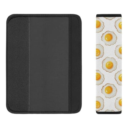 2PCS Fun Fried Egg Seat Belt Cover Breathable Seat Belt Cushion for Adults and Children, All Vehicles, Comfortable Driving - color: Pattern 108