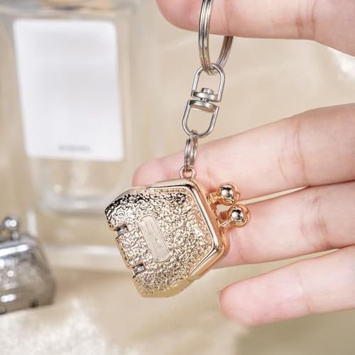 Mini Nail Clippers with Keyring, Portable Bag-Shaped Folding Fingernail Clipper Keychain, Foldable Compact Pocket Nail Cutter for Home Travel Daily Use (Silver) - color: Silver