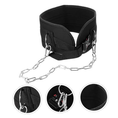 Fitness Weighted Dip Belt Chain for Weightlifting Pull- and Muscle Strengthening for Weightlifting Back Support and Fitness Activities