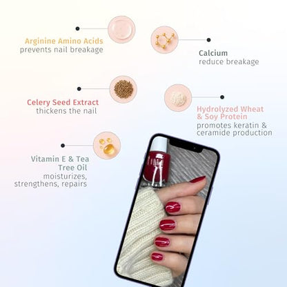 Duri Rejuvacote 1 Nail Growth System + 566 Dragontini Plum Purple Nail Polish Bundle - Nail Strengthener & Glossy Dark Purple Color Duo, Fall Manicure Set, 0.45 Fl Oz Each - color: Dragontini + Rejuvacote 1 (Pack of 2)