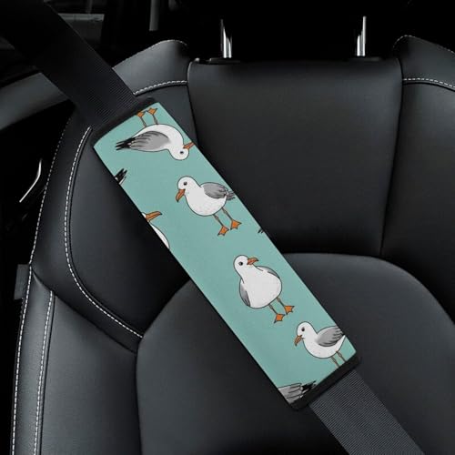 2PCS Seagull Car Seat Belt Pad Universal Fit Seat Belt Covers Cushion for Kids, Car Seats Pushchair Strollers High Chair Pushchair, Easy Install (No Tool) - color: Pattern 579