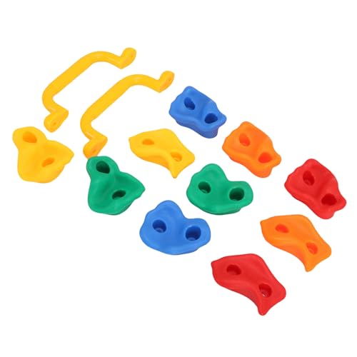 CHICIRIS Rock Climbing Holds, Premium PE Material Ergonomic Design Rock Texture with Mounting Hardware and 2 Handles, for Indoor Outdoor Climbing Walls and Boards