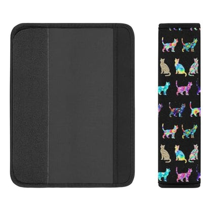 Soft Padded Car Seat Belt Pad for Child, Most Cars, 2 Piece Colorful Cats Seat Belt Cushion Comfortable Driving - color: Pattern 696