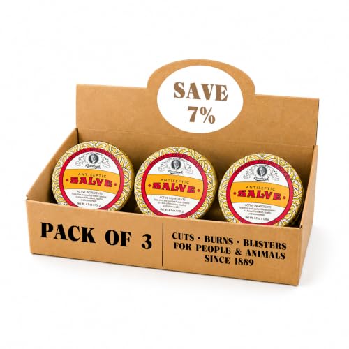 Rawleigh Antiseptic Salve Iconic Yellow Big Tin: 4.5 oz, (Pack of 3) | Soothing Relief for Cuts, Burns, Blisters & Chapped Skin | for People & Animals | Made in USA | Century-Old Formula. - size: 4.5 Ounce (Pack of 3)