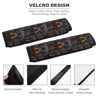 1 Pair Universal Soft and Comfortable Seat Belt Shoulder Pad for Kids, Stroller Pushchair High Chair, Rottweiler Shoulder Protector, Anti-Slip Pad - color: Pattern 1134