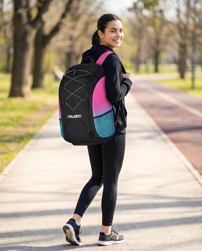 Gym Backpack for Women with Shoe Compartment, 45L Sports Backpack | Large Capacity, Dry& Wet Pocket, Water-Resistant, Breathable Material, Ball Bag for Outdoor Gym Workout, Lightweight