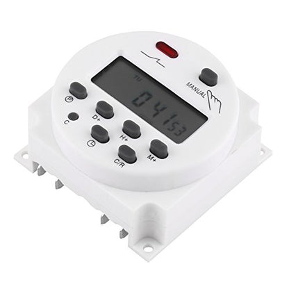 Dioche 24V Timer Small Microcomputer Time Control Switch LCD Digital Programmable Electronic Relay Timer with Weekly Programmable Timer, for Automatic Turn On or Off Electric Equipment,