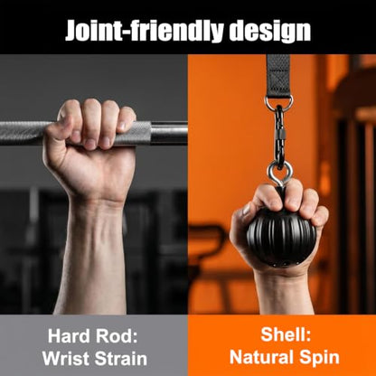Pull Up Power Balls, Non-Slip Rock Climbing Grips, Hand Exerciser for Chin Up Bar, Kettlebell, Barbell, Home Fitness Training