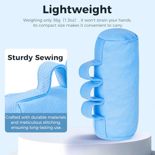 Palm Grips, Hand Contracture Cushions, Finger Grips, Finger Splitter, Palm Protector for Hand Contracture, Grip Strengthener Pad, Stress Relief, for Elderly Care, Washable, Blue, S, 1 Pcs - color: Blue-1 Pcs-s