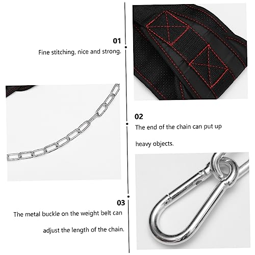 Mikikit Dip Belt Chain for Weightlifting Design for Weight Training Supports Back and Upper Body for Dips Chin Ups and Pull Ups