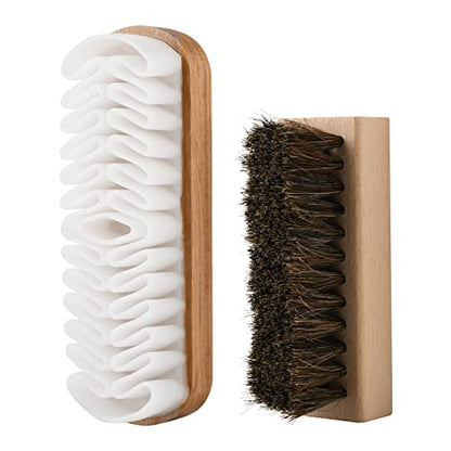 Cosmos Set of 2 Shoe Brush Cleaner Kit, Suede & Leather Polish Brush Set, Crepe Brush Eraser & Stain Remover for Cleaning Polishing Suede, Boots, Shoes & Handbag