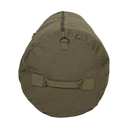 STANSPORT - Deluxe Duffel Bag With Zipper For Gym, Travel, & Storage - color: Olive Green, style: 42” X 15” X 15”