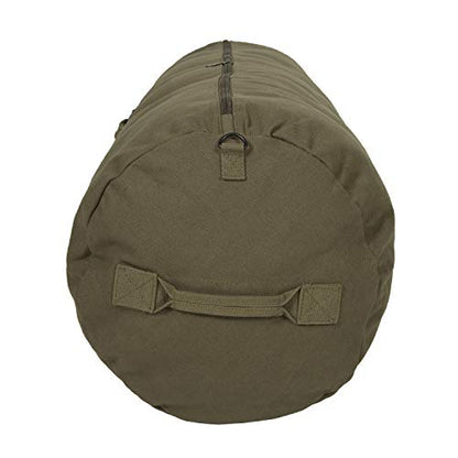 STANSPORT - Deluxe Duffel Bag With Zipper For Gym, Travel, & Storage - color: Olive Green, style: 42” X 15” X 15”