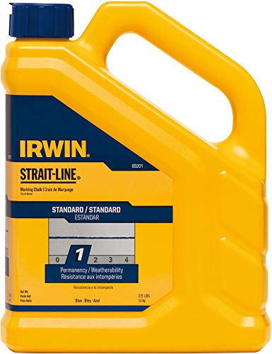 IRWIN Tools STRAIT-LINE 65201 Standard Marking Chalk, 2.5-pound, Blue (65201) - size: 1 Count (Pack of 1)