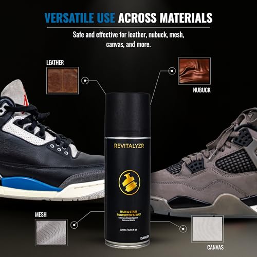 Shoe Protector Spray - Premium Suede Protector Spray, Waterproof & Stain Guard for Shoes and Sneakers, Water Repellent Fabric Spray, Rain & Stain Protection, 200ml PFAS Free
