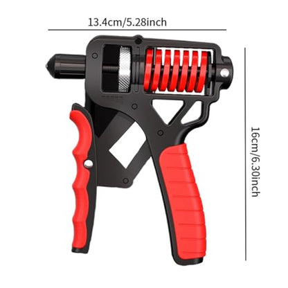 Hand Grip Strengthener Adjustable 5-165kg Grip Strength Trainer with Steel Spring Finger Exerciser for Men and Women - color: Red
