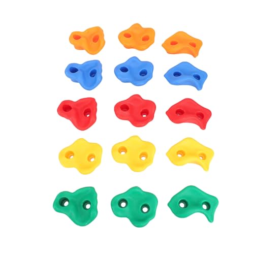 PE Rock Climbing Holds for Kids, 20PCS Climbing Rocks with Mounting Hardware for Indoor Outdoor Playground Set, Wear Odorless Wall Holds
