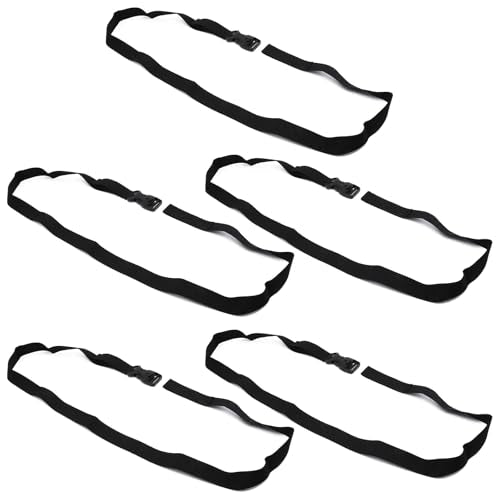5Pcs Tie Down Straps Black Adjustable Nylon Strap with Buckles 1" x 51.18" (4.27ft) Straps with Quick Release, Lashing Strap for Backpacking, Outdoor Activities - color: Black, size: 1"*51"