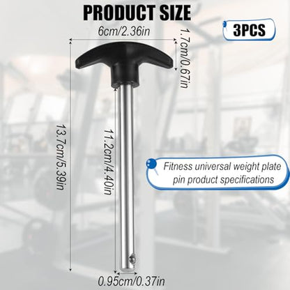 NQEUEPN Crescent-Shaped Weight Stack Pins, Pin Tensile 3/8Inch/0.95cm Diameter 4.4Inch/11.2cm Locking Space Heavy-Duty Gym Weight Plate Pin for Home Gym Exercise Machine Accessories