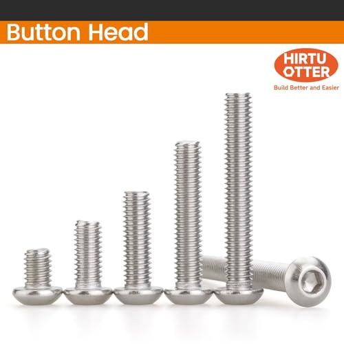 M2.5 x 4mm 100 Pcs Button Head Socket Cap Screws, 304 Stainless Steel (18-8), Fully Threaded, Bright Finish, Allen Hex Drive, Includes Hex Wrench, for Furniture, DIY, 3D Printing - size: M2.5 x 4mm-100 PCS