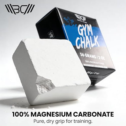 WARM BODY COLD MIND Sport Chalk Block - Gym Chalk for Weightlifting - Moisture-Absorbing Magnesium Carbonate - Gymnastics Hand Grip - style: 1 Block