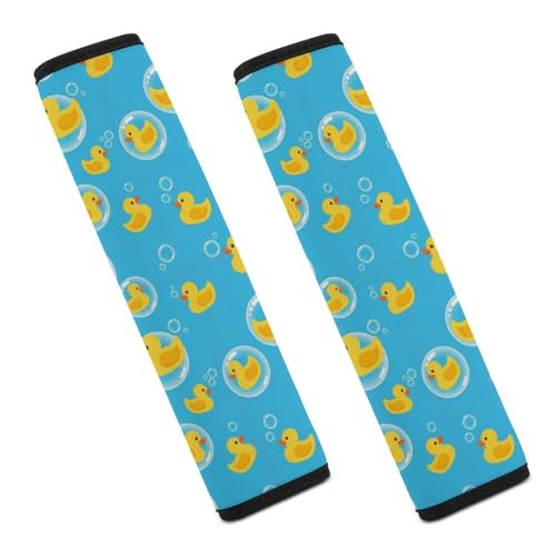 Soft Padded Car Seat Belt Pad for Child, Most Cars, 2 Piece Yellow Rubber Ducks Seat Belt Cushion Comfortable Driving - color: Pattern 939