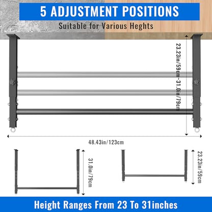 48" Ceiling Mount Pull Up Bar, Adjustable Height, 700LBS Capacity | Includes suspension trainer straps.For home gym,garage,basement.Ideal for pull ups & full body stretching.