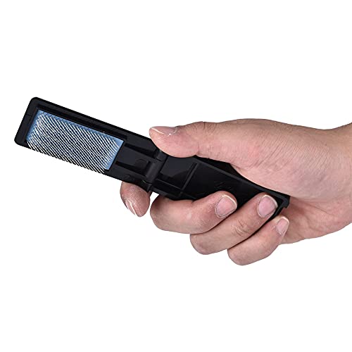 Dancing Shoe Brush, Suede Shoe Brush for Ballroom Tango Latin Dance, Professional Foldable Dance Shoe Cleaner with Cover, Portable Wire Brush for Suede Soles, Lightweight Shoe Care Tool(Black) - color: Black