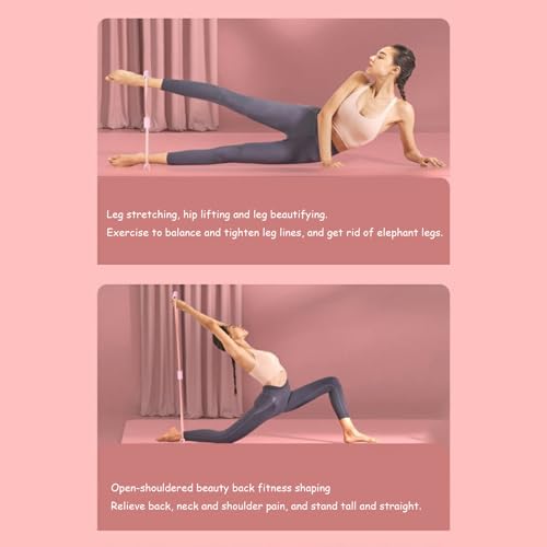 ANIS·KEAAR 3 Colors Figure 8 Resistance Band - Elastic Fitness Rope for Arm, Back, Shoulder & Full-Body Workouts and Foot, Leg, Hand Stretcher for Yoga, Pilates, Physical Therapy & Home Gym Exercise.