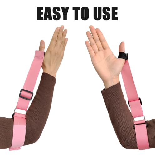 Arm Swing Trainer, 90 Degree Running Form Aid for Speed & Agility Training, Adjustable Strap to Improve Endurance, Prevent Arm Crossing in All Sports, Help Athletes Run Faster - size: Large(Pink)