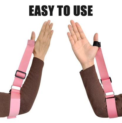 Arm Swing Trainer, 90 Degree Running Form Aid for Speed & Agility Training, Adjustable Strap to Improve Endurance, Prevent Arm Crossing in All Sports, Help Athletes Run Faster - size: Large(Pink)