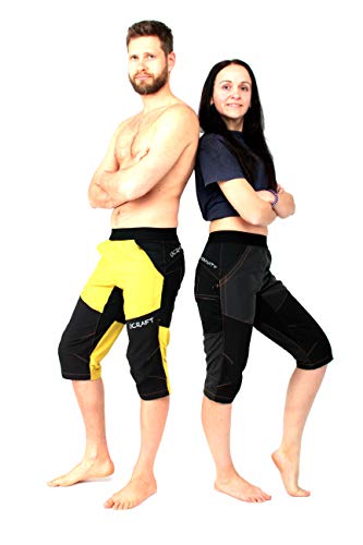 Ucraft "Xlite Rock Climbing Bouldering and Yoga Knickers ¾ Men's and Women's Capri Pants. Lightweight, Stretchy, Breathable - color: Yellow+, size: Medium