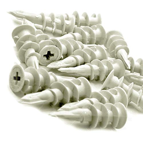 Wideskall® Self Drilling Drywall Nylon Anchors Fit #6 - #8 Fastener Screws (Pack of 24) - style: Pack of 24