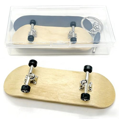 Complete Fingerboard Set - 5-Ply Canadian Maple Deck (100mm x 30mm), Alloy Trucks, Bearing Wheels with ABEC-5, Grip Tape & Accessories | Pro Fingerboard for Tricks - size: 30mm