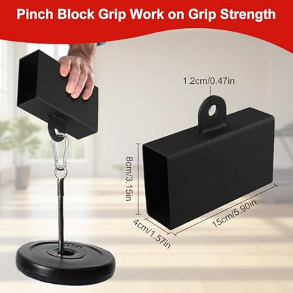 Block Strength Set, Workout Climbing Power Grip, Hand Grip Tool For Cable Machine, Forearm Finger Exerciser With Loading Pin, Strengthener Equipment Climbing Training - color: Square 8x4cm