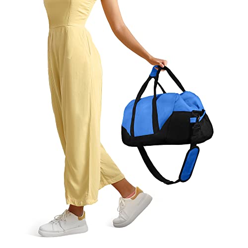 21" Large Duffle Bag with Adjustable Strap - color: Royal Blue
