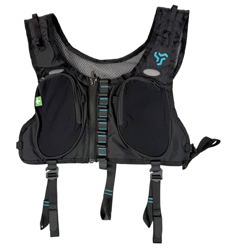 Notch Chester DLX Multi-Function Chest Harness for SRS and Storage (99714) | Breathable Airmesh Fabric, 7 Center Daisy Chain Loops, Compatible with most 1.5L Hydration Reservoirs