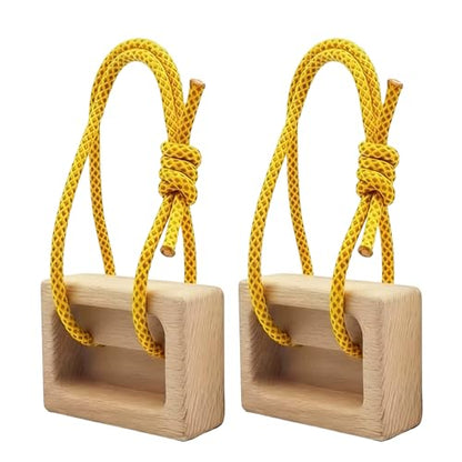 Hangboard Rock Climbing Portable Finger Strengthener Grip Training | Wooden Climbing Fingerboard for Rock Climbers Home Gym Indoor Doorway Wall Outdoor Bouldering Pull Up Workout