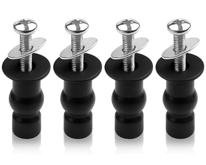 3/8" Dia Toilet Seat Screws Replacement Kit for Select Kohler One-Piece Toilet - Top Mount Hinges Toilet Bolts with Rubber Anchor Nuts, Compatible with Kohler Toilet Seat Parts K-84999 & K-85040-4PC - style: Special styles fit 10-12mm holes