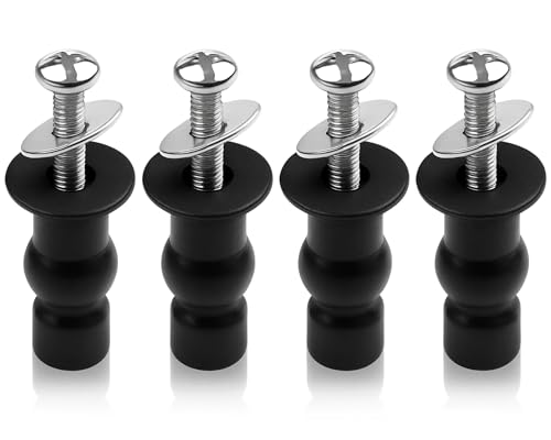 3/8" Dia Toilet Seat Screws Replacement Kit for Select Kohler One-Piece Toilet - Top Mount Hinges Toilet Bolts with Rubber Anchor Nuts, Compatible with Kohler Toilet Seat Parts K-84999 & K-85040-4PC - style: Special styles fit 10-12mm holes