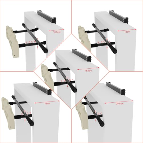 Hangboard Rock Climbing Hangboard with Door Way Pull Up Bar; Including Jugs, Pinches, Pockets, Edges and Slopes for Rock Climbing Training (10-21 cm)