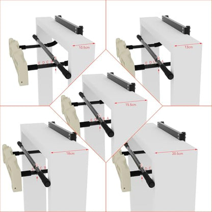 Hangboard Rock Climbing Hangboard with Door Way Pull Up Bar; Including Jugs, Pinches, Pockets, Edges and Slopes for Rock Climbing Training (10-21 cm)