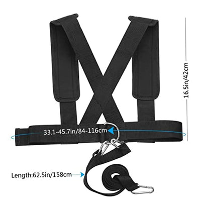 2pcs Professional Weight Lifting Belt Shoulder Straps Training Belt for Fitness Sled Harness Grip Strength Enhancer