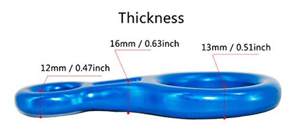 NewDoar Climbing Gear Downhill Equipment, Descender Rappel Rock Climbing Descending Belaying Equipment Rescue Figure 8 Descender Rigging Plate 35KN for Climbing Belaying and Rappeling Device - color: Blue