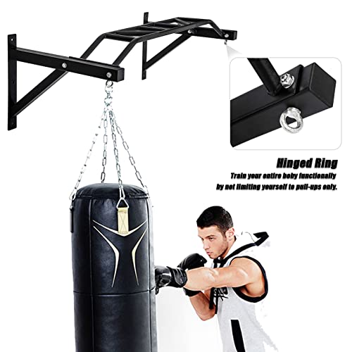 Wall Mounted Pull Up Bar Multifunctional Chin Up bar for Home Gym | Heavy Duty Multifunctional,Power Tower Set,Training Equipment Fitness Dip Stand,Supports to 440 Lbs - color: Multi Grip Pull Up Bar