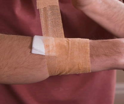 Guard-Tex® Beige Athletic Finger Tape - Self-Adhesive Natural Cotton Air-Mesh™ No Residue - 3/4 Inch - 6 Pack x 90ft (540ft) USA Made - color: Sandstone Beige, size: 6 rolls, 3/4"