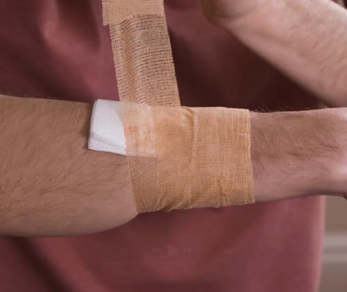 Guard-Tex® Beige Athletic Finger Tape - Self-Adhesive Natural Cotton Air-Mesh™ No Residue - 3/4 Inch - 6 Pack x 90ft (540ft) USA Made - color: Sandstone Beige, size: 6 rolls, 3/4"