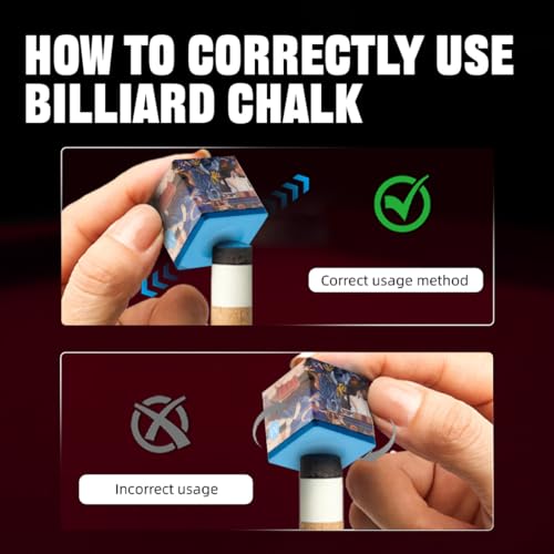 KONLLEN Leather Magnetic Chalk Holder, Pool Cue Accessory | Round or square engraved leather holder keeps billiard chalk secure and easy to reach during pool play. - color: VT Holder-Brown-Blue chalk